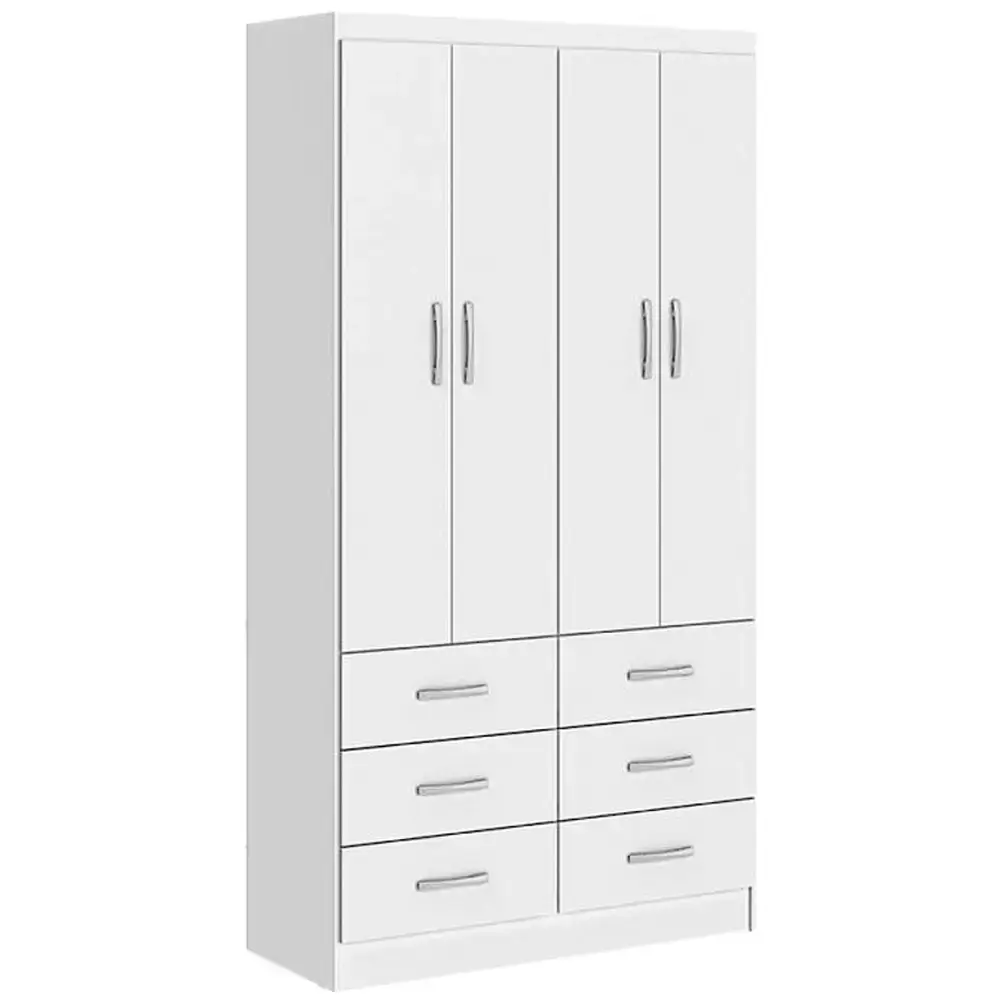Guarda Roupa Napoles Solteiro 4 Portas 6 Gavetas San Marino - foto 1