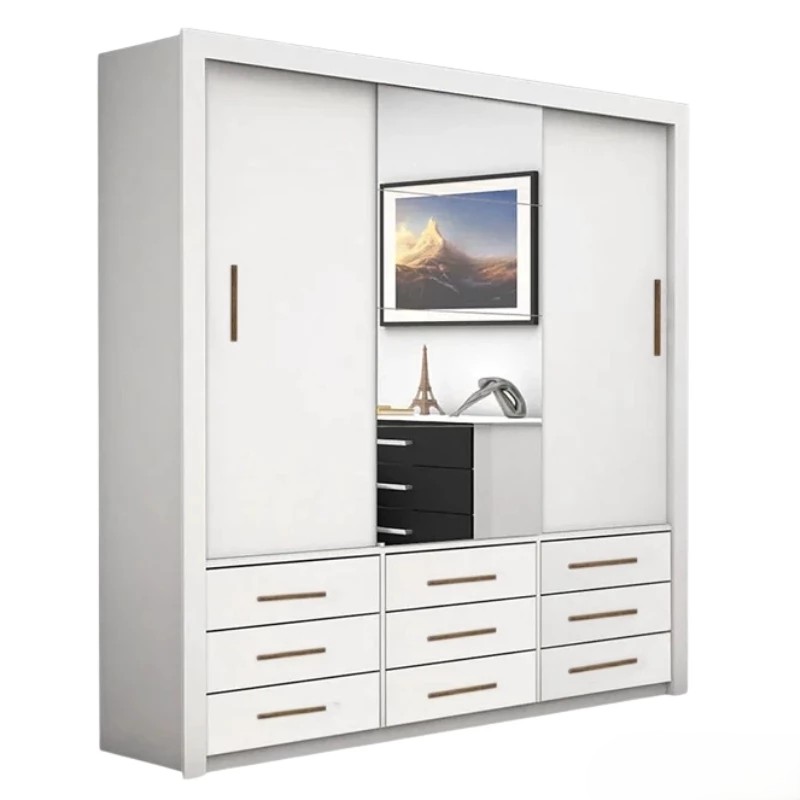 Roupeiro Casal Anjos 3 Portas Branco - foto 1