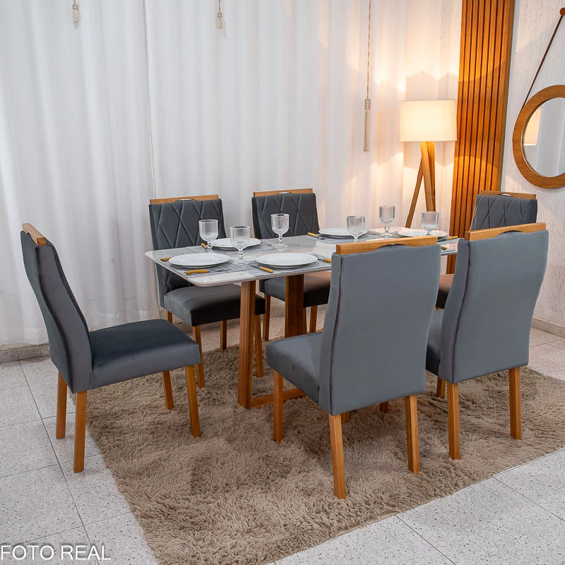 Mesa de Jantar Pedro Cinza 160x80 - foto 1