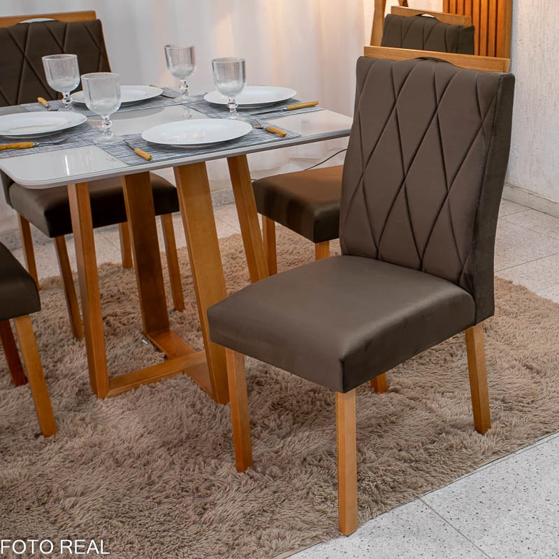 Mesa de Jantar Pedro Marrom 90x90 - foto 1