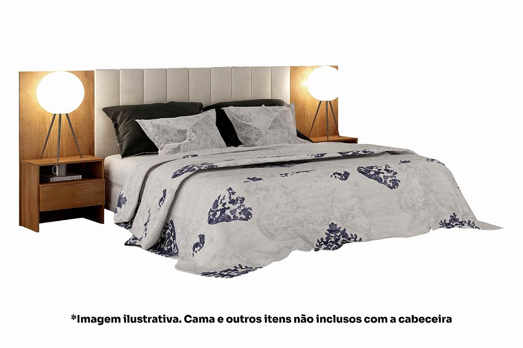 Cabeceira Box Casal Everest Plus C/2 Criados - Cumaru - Nh