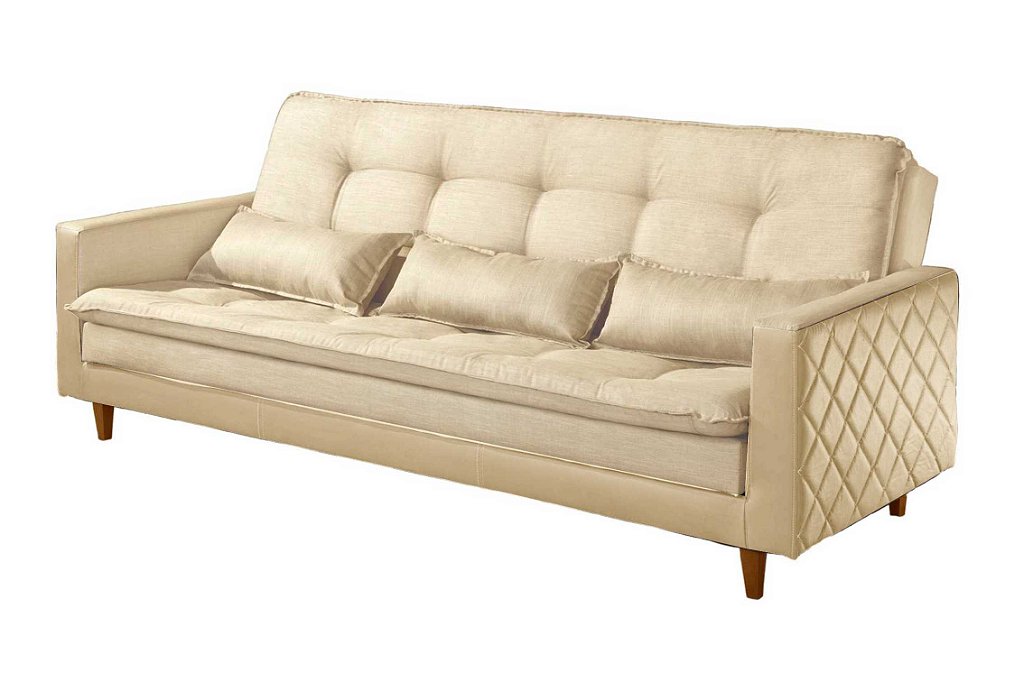 Sofa Cama Sf.5820 Viena Linho Bege 306/Bege 306 - Luxury - foto 1