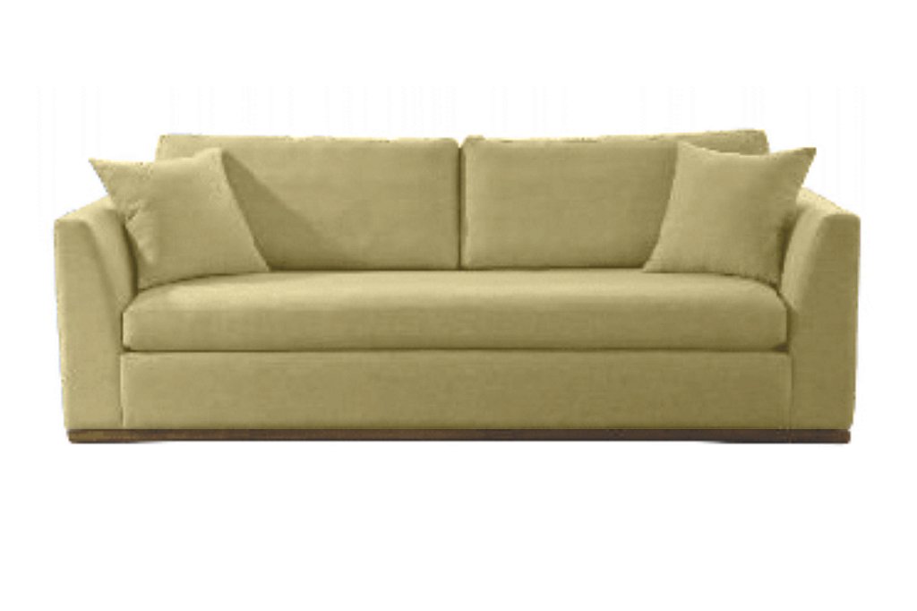Sofa Fixo Egito 220cm Linho Bege/014 - Feroni - foto 1
