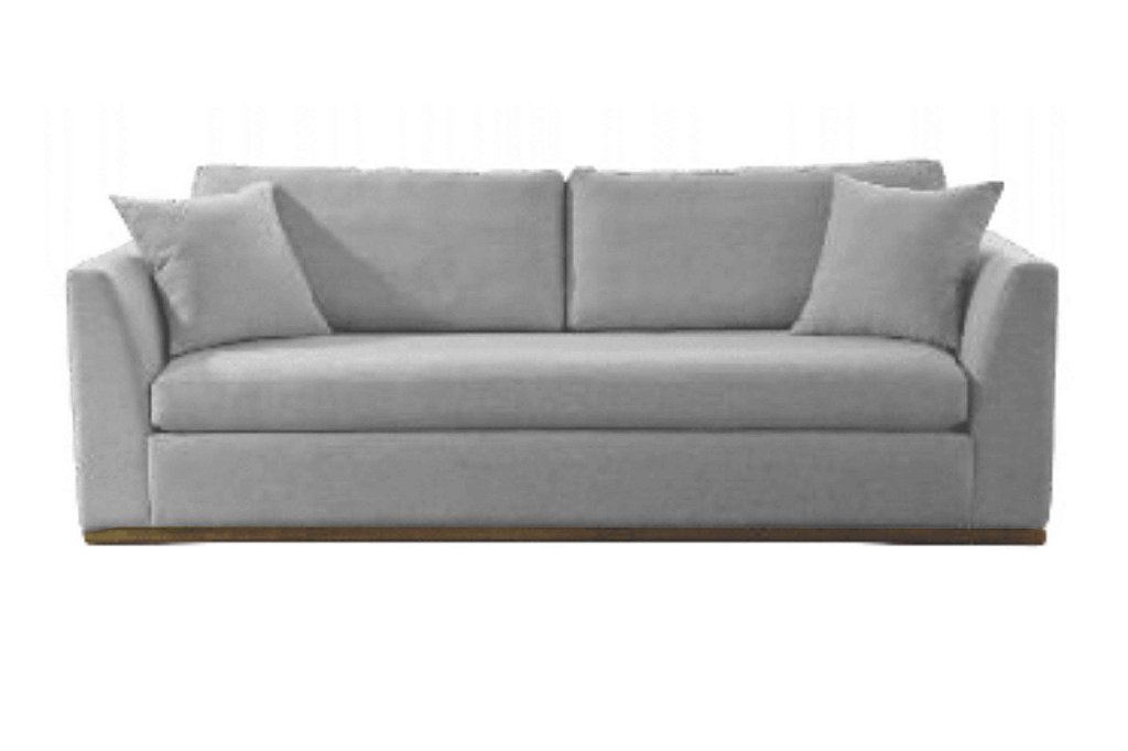 Sofa Fixo Egito 220cm Linho Cinza/015 - Feroni - foto 1