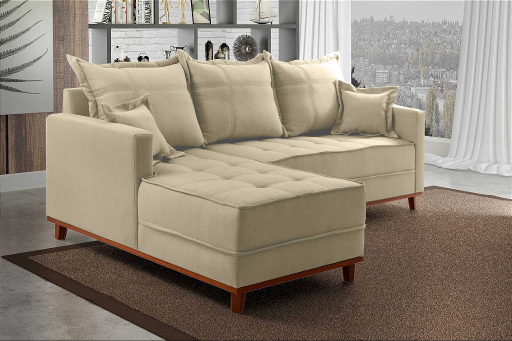 Sofa Sf.2210 Chaise Milao Linho Bege/1014 - foto 1